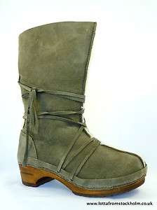 Sanita Totem Clog Boots Shearling Stone (Grey/Green)  