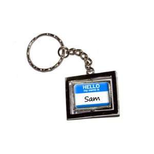  Hello My Name Is Sam   New Keychain Ring Automotive