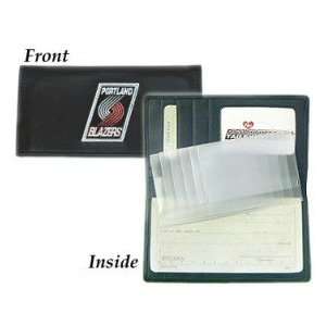 Portland Blazers Embroidered Leather Checkbook Cover  