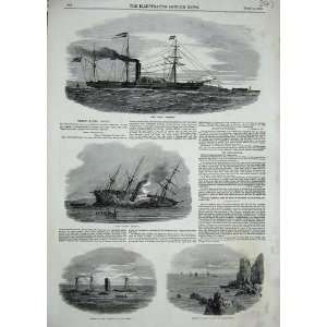  1850 Orion Steamer Ship Sinking Wreck Sea Fine Art