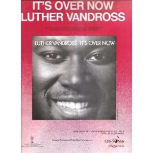    Sheet Music Its Over Now Luther Vandross 85 