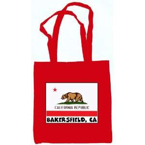  Souvenir Bakersfield California Tote Bag Red Everything 