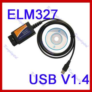 AUTO ELM327 USB SCANNER OBDII OBD2 OBD CAN BUS USB V1.4  