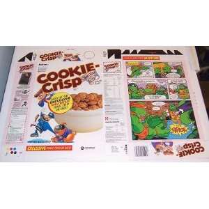  1990 Ralston Cookie Crisp Cereal Box unused factory FLAT 