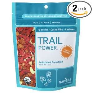 Navitas Naturals Trail Power 3 Berry, Cacao Nibs And Raw Cashew Trail 