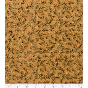  Calico Fabric Golden Vines