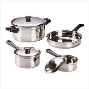 Pc Stainless Steel Metal Kitchen Cookware Cooking Set  
