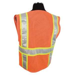  Ultra Cool Multi Pocket Safety Vest Orange   Medium 