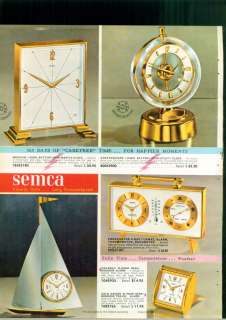1960 61 Print Ad Semca sailboat clock stratosphere desk  