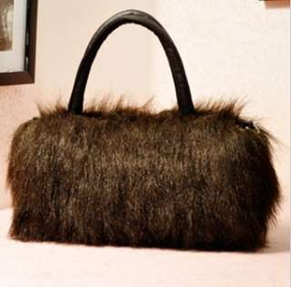 Fashion Elegant Fur Lady Bag Handbag Shoulderbag Small Pure Color 