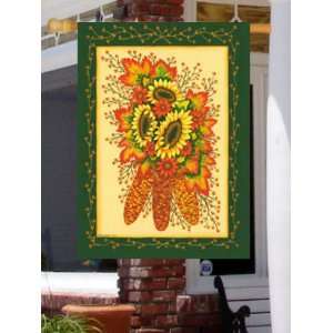  Sunflower Indian Corncob Large Flag Patio, Lawn & Garden