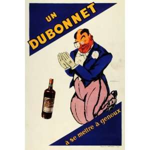  1931 Ad Dubonnet French Liquor Tuxedo Gentleman Art Dransy 