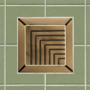  4 Solid Bronze Wall Tile with Chevron Design   With 6 