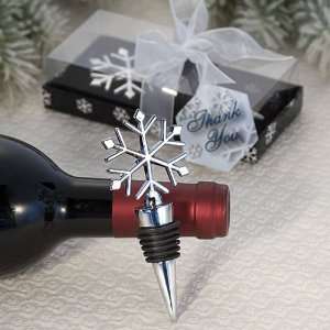   snowflake design wine botter stopper favors