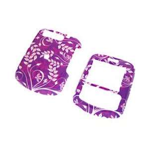  Purple Flower Snap on Skin Cover Case for Utstarcom Blitz 