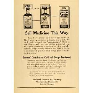   Cold Cough Combination Cure   Original Print Ad
