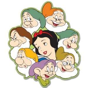  Snow White and Seven 7 Dwarfs Princess sticker 4 x 5 