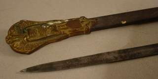 EARLY 1900S SELECT KNIGHTS NAMED FRATERNAL SWORD & SCABBARD MUST SEE 