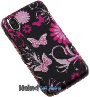   BUTTERFLY FLOWER CUTE HARD SKIN CASE COVER FOR LG COOKIE KP500 PHONE
