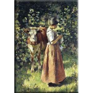 The Cowherd 21x30 Streched Canvas Art by Robinson, Theodore  