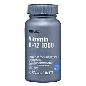 GNC Vitamin B 12 1000, Tablets, 90 ea