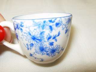 SHELLEY CHINA DAINTY BLUE MINIATURE CUP & SAUCER WOW  