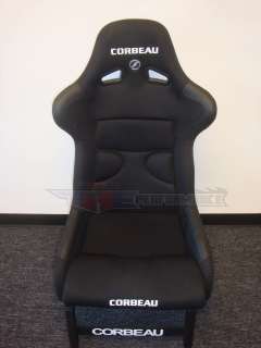 Corbeau FX1 Black Cloth Fixed Back Lightweight Racing Seat NEW   Blem 