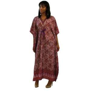  Pull String Kaftan   Paisley  Purple 