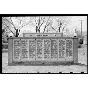   of men who died in the World War, Woodbine, Iowa 1940