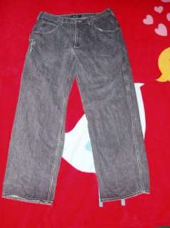 SEAN JOHN mens 38x32 faded black BAGGY jeans  