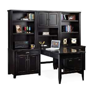  Tribeca Loft Black Home Office Group Distressed Painted 
