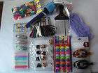 NEW SCUNCI 100 PC WHOLESALE LOT OF HAIR ACCESSORIES BANDS CLIPS PONYS 
