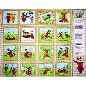  45 Wide Yogi & Boo Boo At Play Soft Book Panel Fabric By 