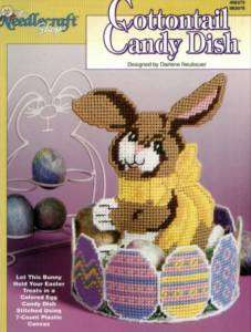 Cottontail Candy Dish Egg Rabbit Plastic Canvas Pattern  