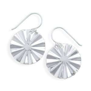  Crimped Disk Earrings Jewelry