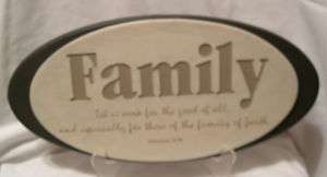 FAMILY sign plaque display Galatians scripture verse  