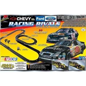   Racing Chevy vs Ford Racing Rivals Slot Car Set  HO Scale Toys