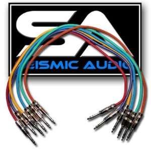  Seismic Audio   Colored 1/4 Pro Audio Patch Cables 3 Foot 