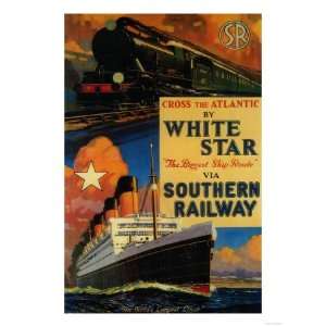  White Star SR Vintage Poster   Europe Giclee Poster Print 