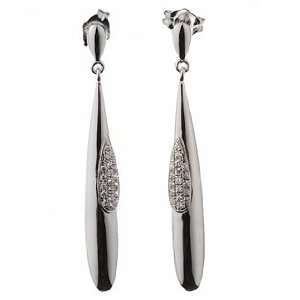925) S/S Long Drop Micro Setting Earrings (Holiday Special) WOW 