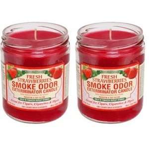  Fresh Strawberries   13oz Smoke Odor Exterminator Candle 