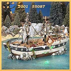 Spooky Schooner  UTube D56 SV Dept.56 Snow Village  