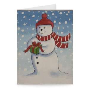 Snowmans Christmas Present by Lavinia Hamer   Greeting Card (Pack of 