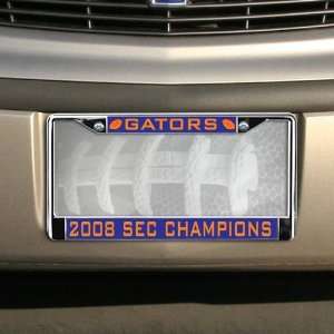 Florida Gators 2008 SEC Conference Football Champions Chrome License 