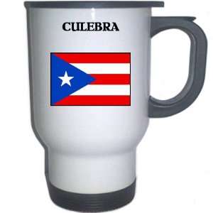  Puerto Rico   CULEBRA White Stainless Steel Mug 