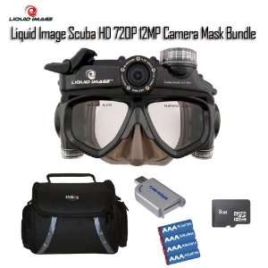   Scuba HD 720P 12MP Camera Mask Mid Size Goggle Bundle Electronics