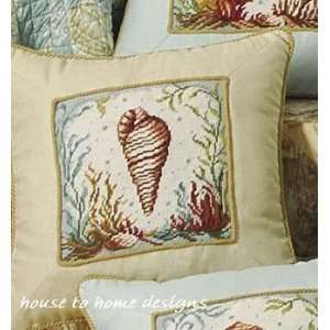  Tulip Shell Needlepoint Pillow