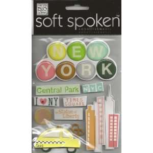  New York City Dimensional Chipboard Scrapbook Stickers 