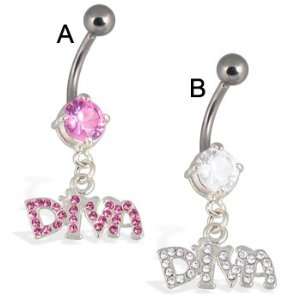 Diva belly button ring, clear   B Jewelry