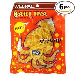 Wel Pac Cuttlefish, Saki Ika Hot, 2 Ounce (Pack of 6)  